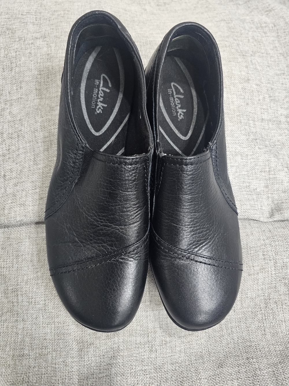 Clarks Black Women’s Slip-On Comfort Flats